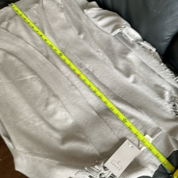 Ember Cardigan Sweater Women Size L Gray Lace Beads Embellished Open Front NWT - Picture 11 of 14